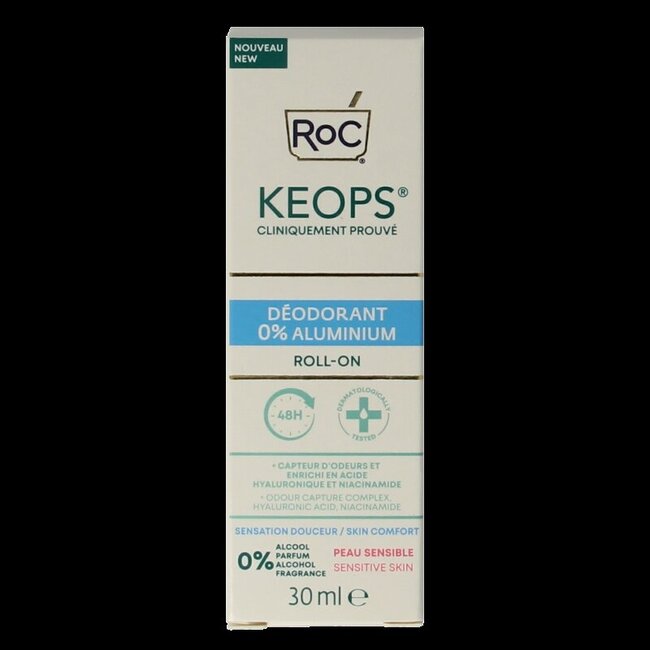 Keops deodorant roll-on 0% aluminium 30 Milliliter