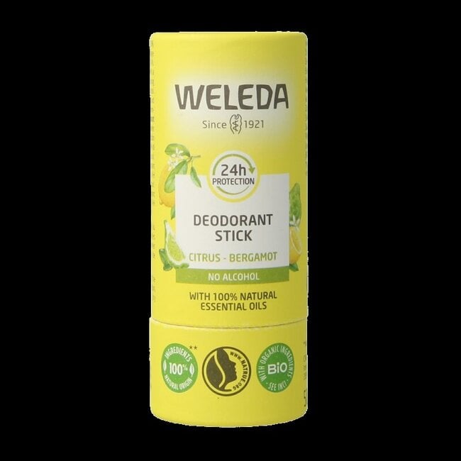 Deodorant stick citrus + bergamot 24U 50 Gram