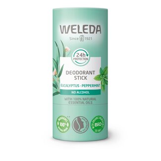 Weleda Weleda Déodorant stick eucalyptus + menthe poivrée 24H 50 g