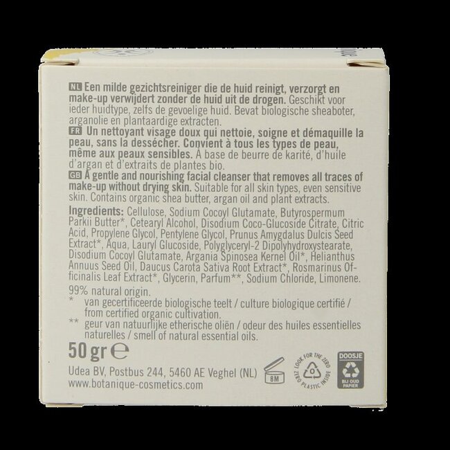 Pain de nettoyage visage Botanique argan & amande 50 g