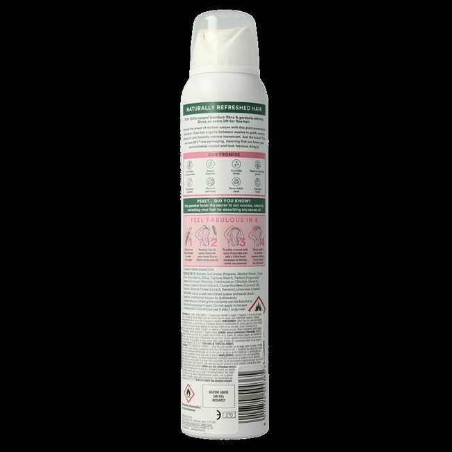 Batiste Droogshampoo bamboo fibre & gardenia fijn haar 200 Milliliter