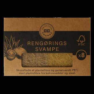 CC Hansen CC Hansen Petites éponges à récurer en fibres végétales de coco, 8 pièces