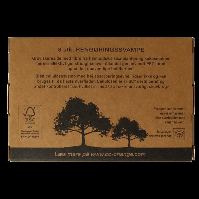 CC Hansen Kleine schuursponsjes plantenvezels uit kokosnoot 8 Stuks