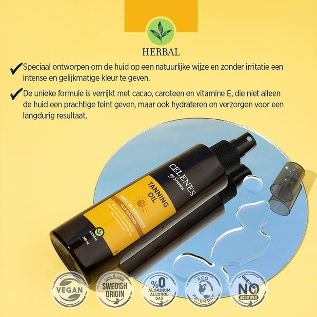 Huile de bronzage aux herbes Celenes 200 ml