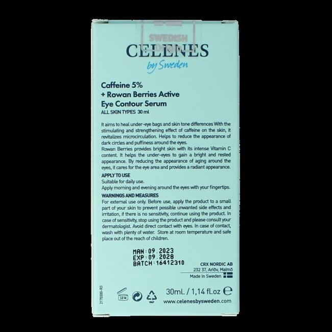 Celenes Sérum Caféine 5% + Baies de Sorbier 30 ml