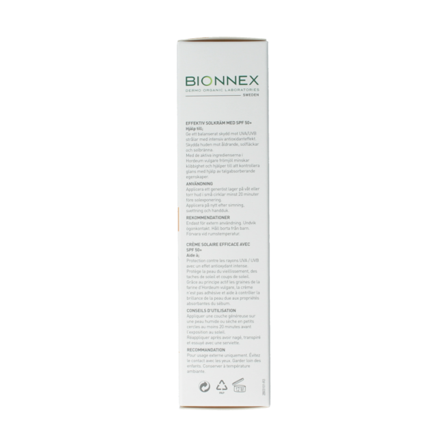Bionnex Preventiva sunscreen SPF50+ cream 50 Milliliter