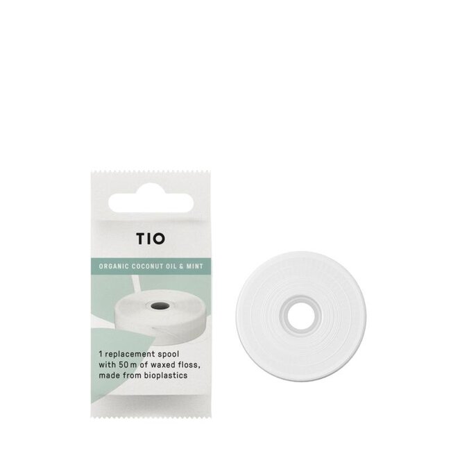 Tiofloss refill flosdraad kokosolie mint 1 Stuks