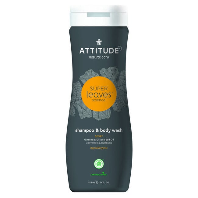 Shampoo & bad 2 in 1 super leaves sports 473 Milliliter