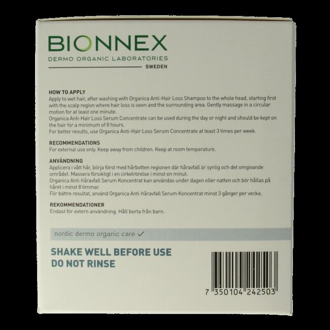 Bionnex Organica anti hair loss serum 12x10ml 1 Set