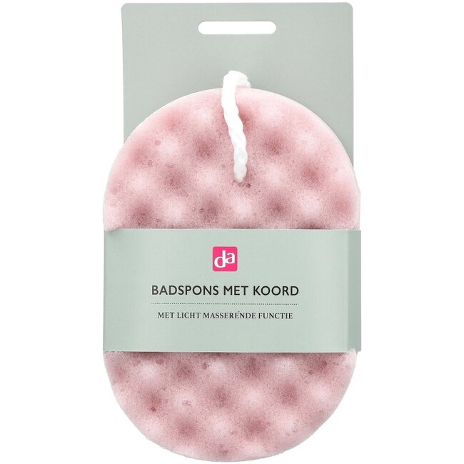 DA Badspons met koord roze massage 1 Stuks