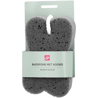DA Badspons met koord grijs 1 Stuks