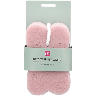 DA Badspons met koord roze 1 Stuks