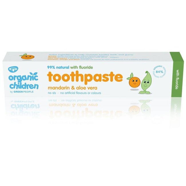 Green People Organic children mandarin toothpaste with fluoride 50 Milliliter