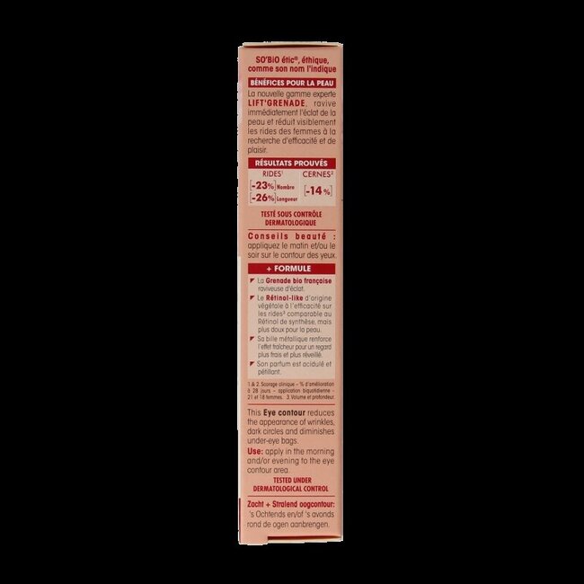 So'Bio étic Lift Grenade Soin Contour des Yeux 15 ml