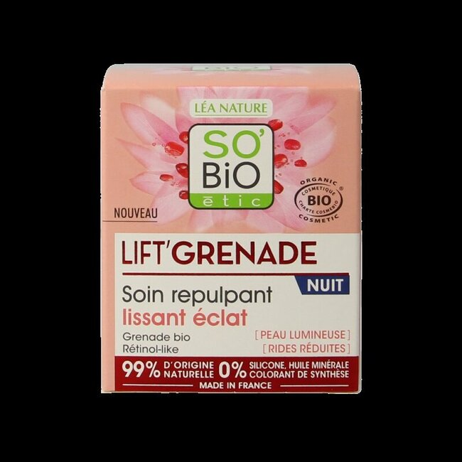 So'Bio étic Crème de nuit Lift Grenade 50 ml