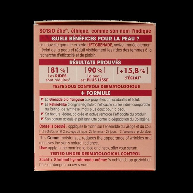 So Bio Etic Crème de jour Lift Grenade 50 ml