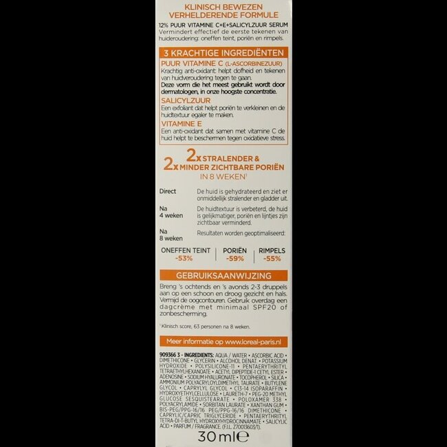 L'Oreal Paris Revitalift serum clinical vitamine C 30 Milliliter