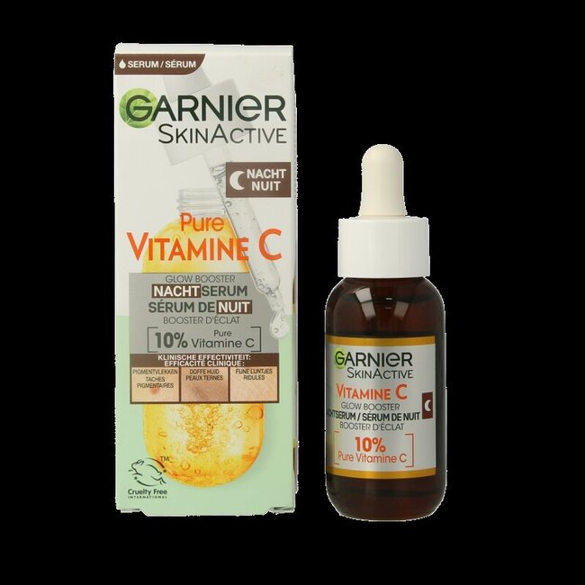 Garnier SkinActive nachtserum vitamine C hyaluronzuur 30 Milliliter
