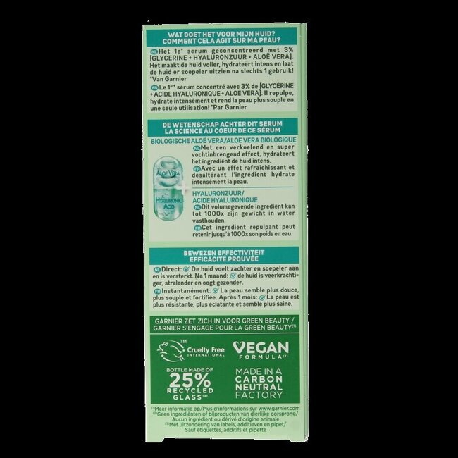 Garnier SkinActive serum hyaluronzuur aloe vera 30 Milliliter