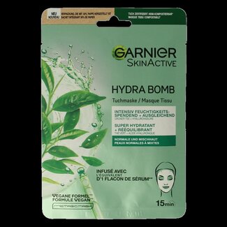Garnier SkinActive tissuemasker hydra bomb groene thee  1 Stuks