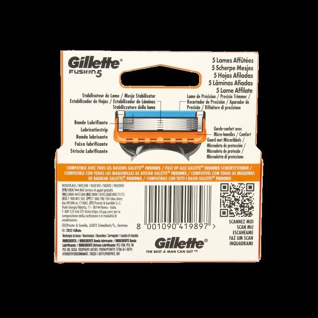 Gillette Fusion mesjes base  4 Stuks