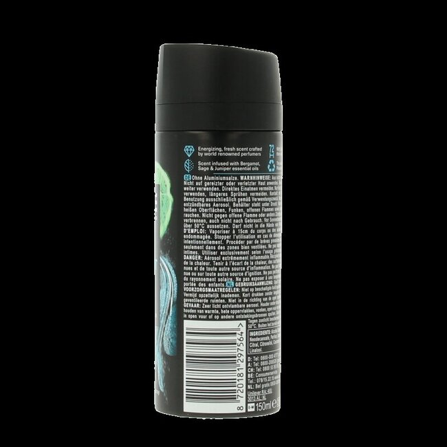 AXE Deodorant bodyspray kenobi aqua bergamot 150 Milliliter