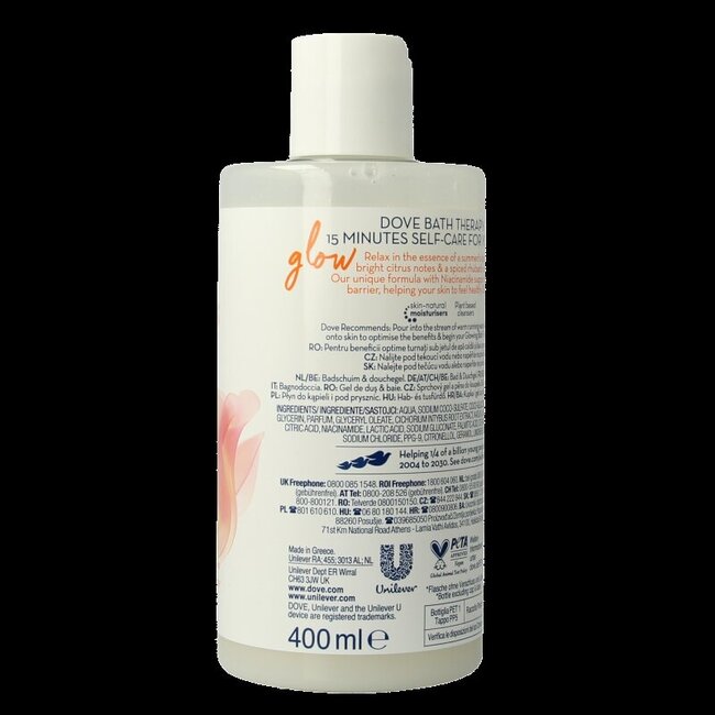 Dove Bad & douchegel glow 400 Milliliter