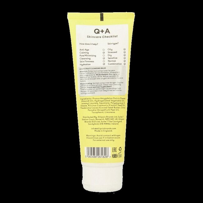 Q+A Grapefruit cleansing balm 125 Milliliter