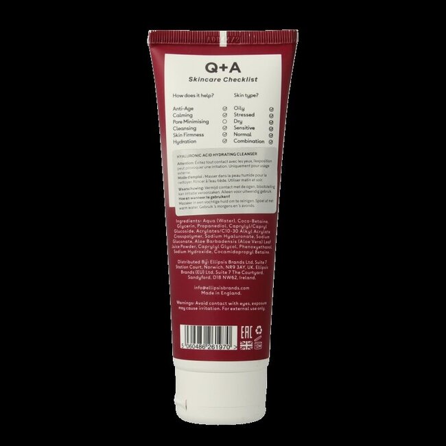 Q+A Hyaluronic acid cleansing gel  125 Milliliter