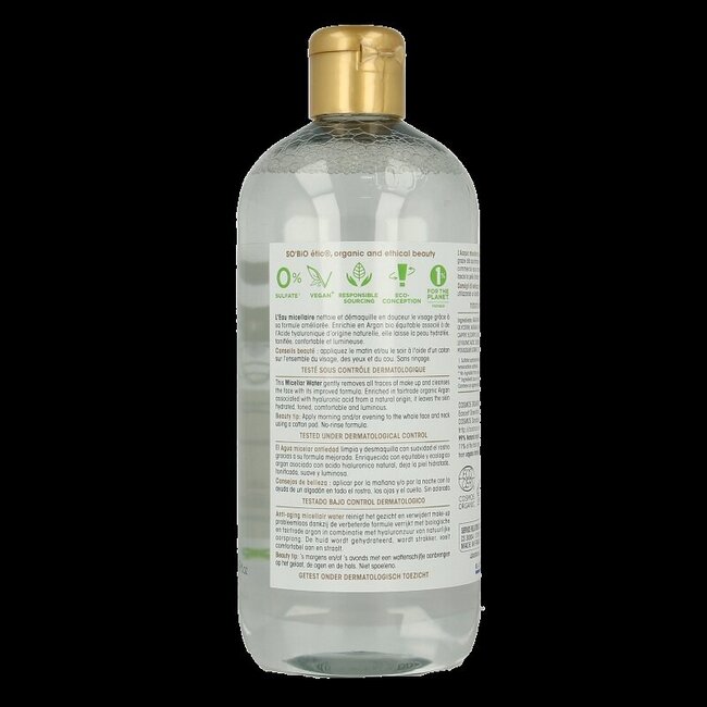 So Bio Etic Argan anti-aging micellar water 500 Milliliter
