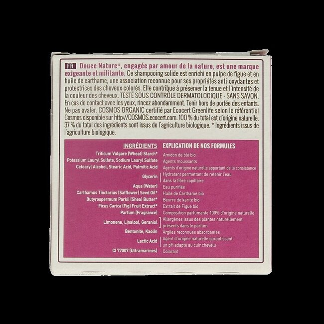 Douce Nature Shampoing solide cheveux colorés 85 g