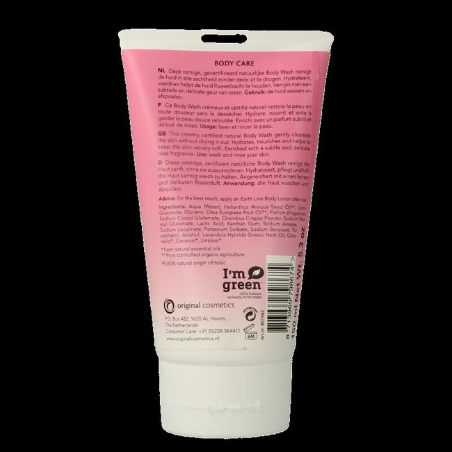 Earth Line Bodywash rose 150 Milliliter