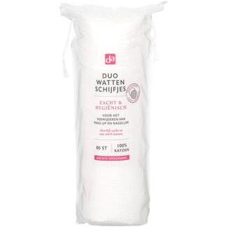 DA Duo wattenschijfjes stitched 80 Stuks