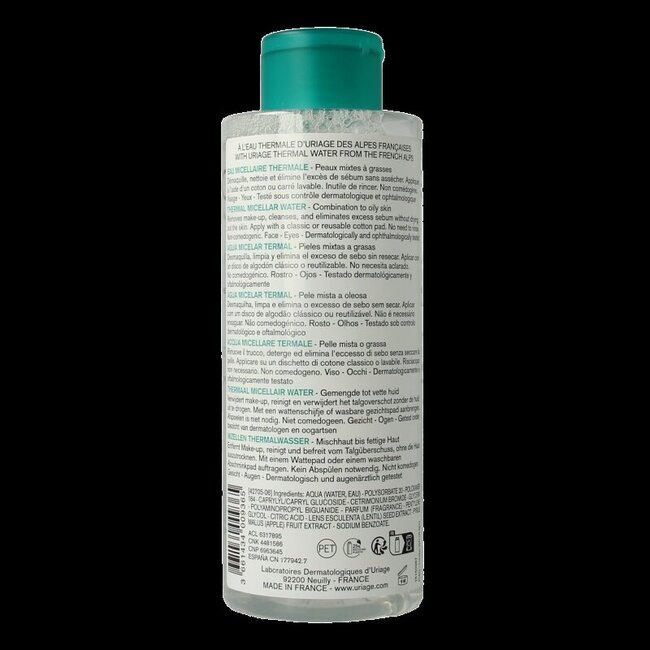 Uriage Eau Micellaire Thermale peaux mixtes à grasses 500 ml