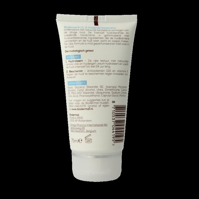 Crème pour les mains Biodermal 75 ml
