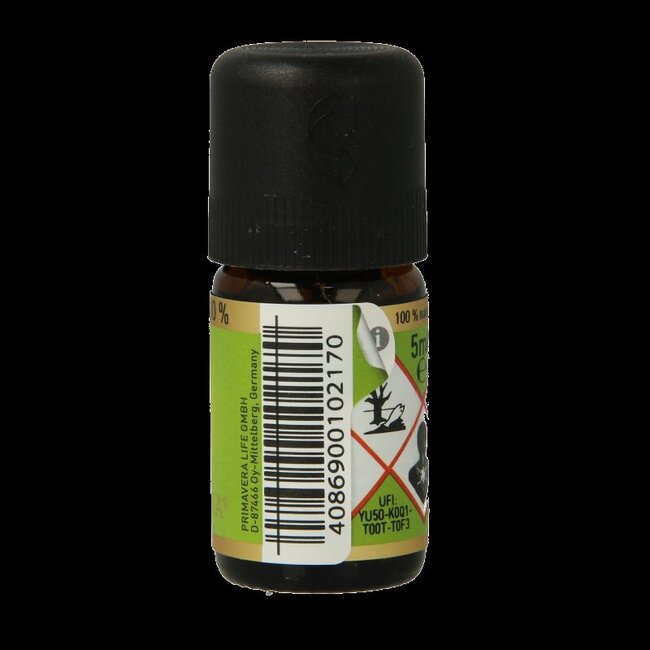 Primavera IJzerhard citroenverbena 10% bio 5 Milliliter