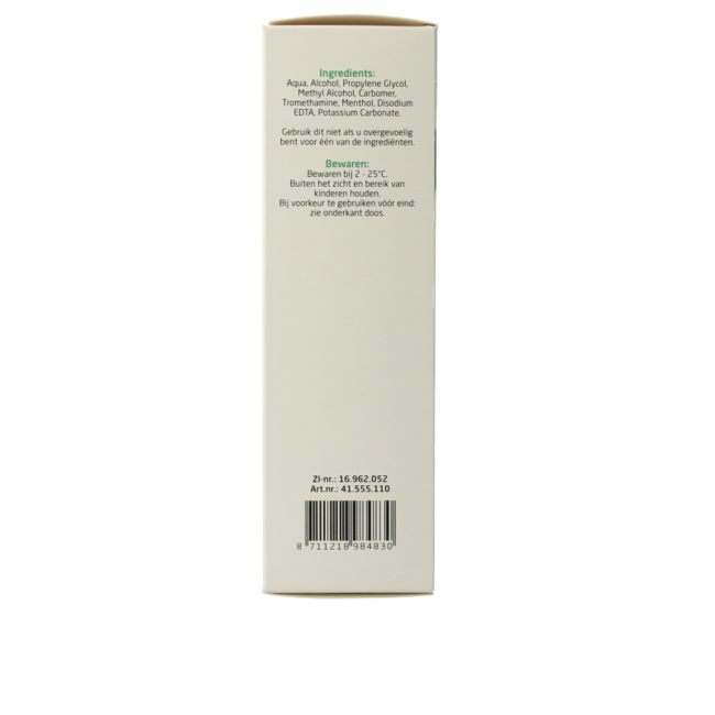 Teva Levomenthol koelgel 1% 100 Gram