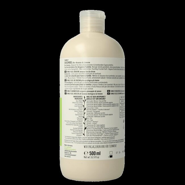 Sante Family showergel pineapple & lemon 500 Milliliter