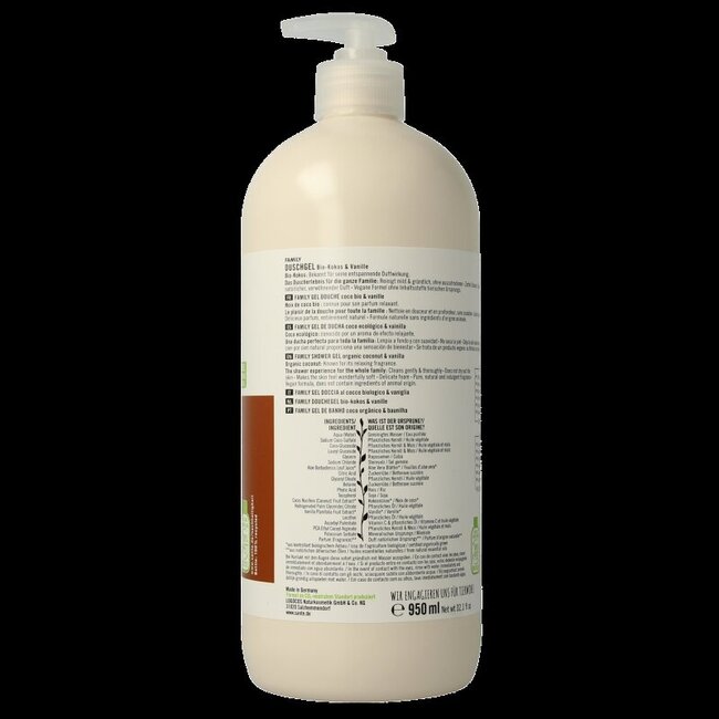 Sante Family showergel coconut & vanilla bio 950 Milliliter