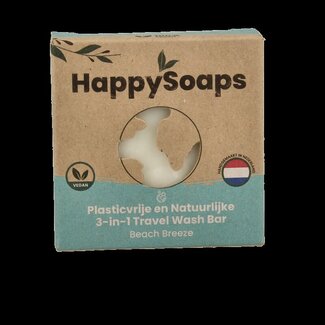 Happysoaps 3-in-1 Travel wash beach 40 Gram
