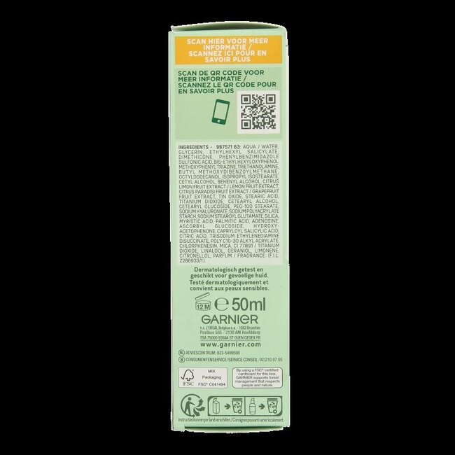 Garnier SkinActive Sérum Crème Vitamine C SPF25 50 ml