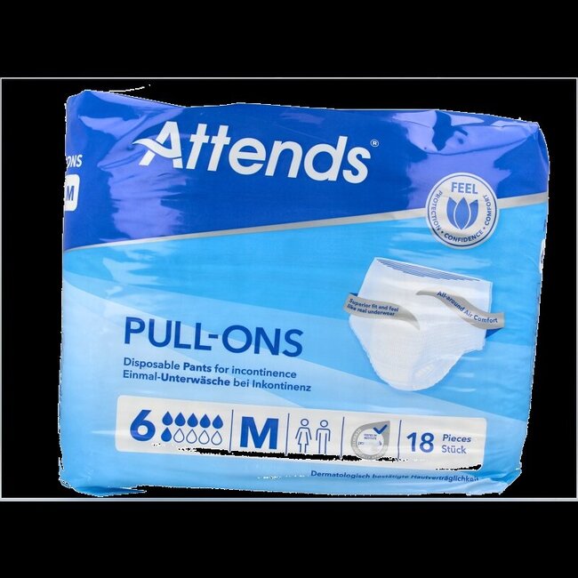 Pull-ons 6 maat M 18 Stuks