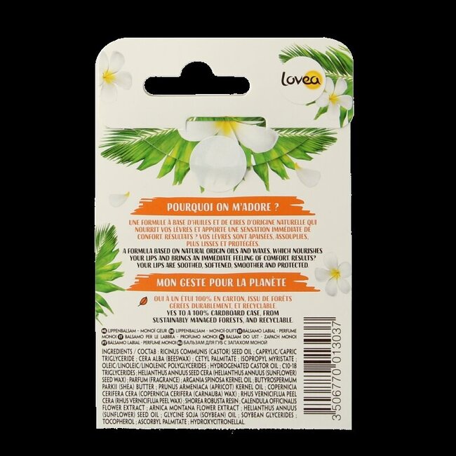 Lovea Lip balm monoi 4 Gram