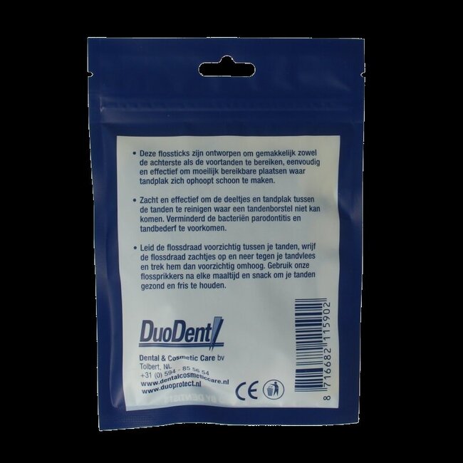 Bâtonnets de fil dentaire Duodent Basic 60 pièces