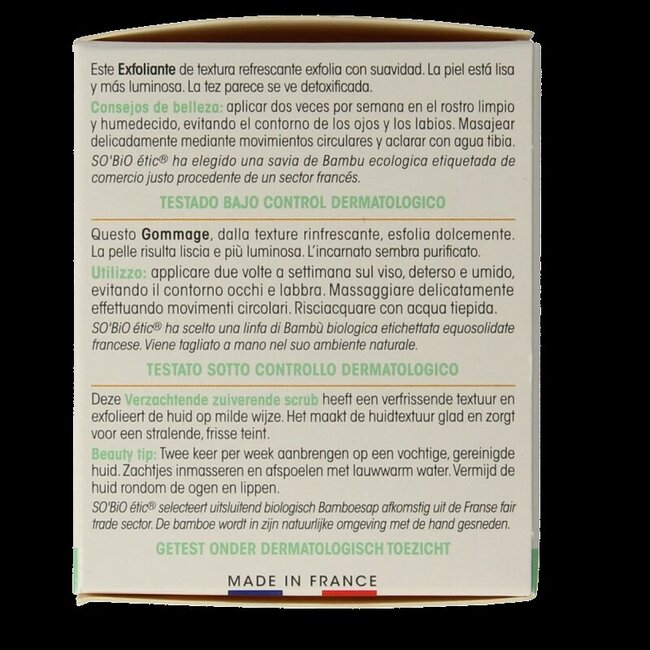 So Bio Etic Bamboo Deep cleansing smoothing scrub 50 Milliliter