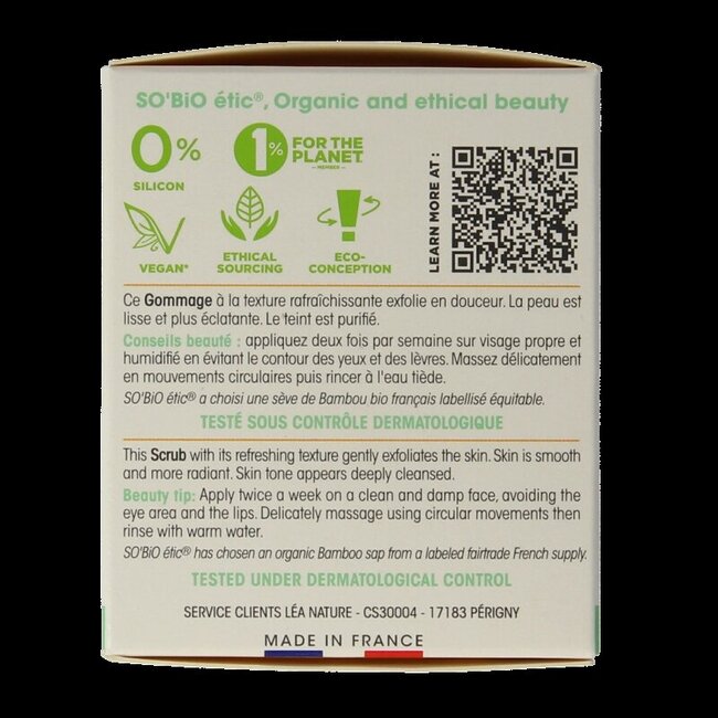 So Bio Etic Bamboo Deep cleansing smoothing scrub 50 Milliliter