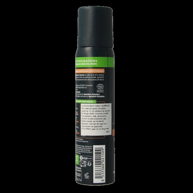 SO'BiO étic For Men Déodorant Spray Cèdre 100 ml