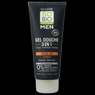 So Bio Etic Gel douche 3-en-1 cèdre pour homme So Bio Etic 200 ml