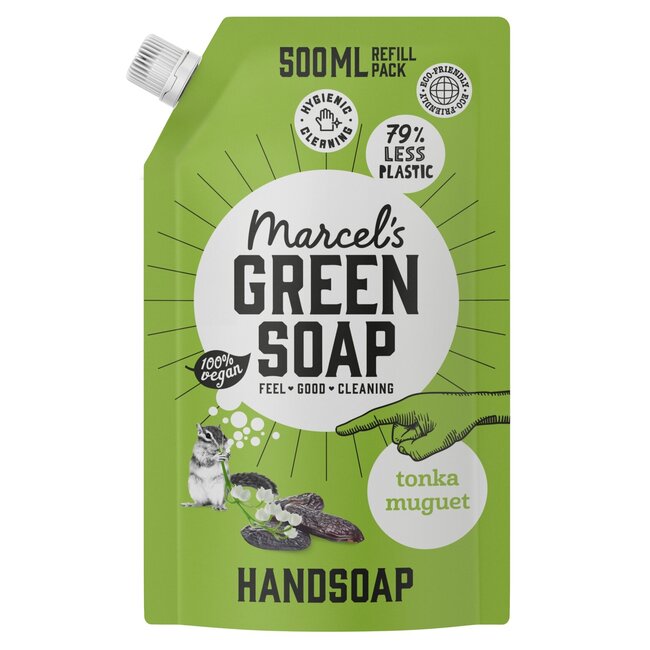 Handzeep tonka & muguet navul 500 Milliliter