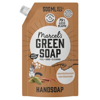 Marcel's Green Soap Handzeep sandelhout & kardemom navul 500 Milliliter